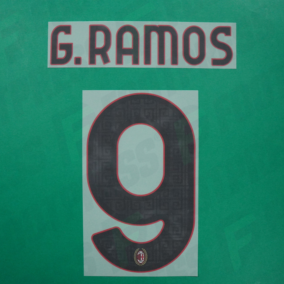 Flocage Officiel - AC Milan, Gonçalo Ramos, 2026/2027, Away, Noir/Rouge