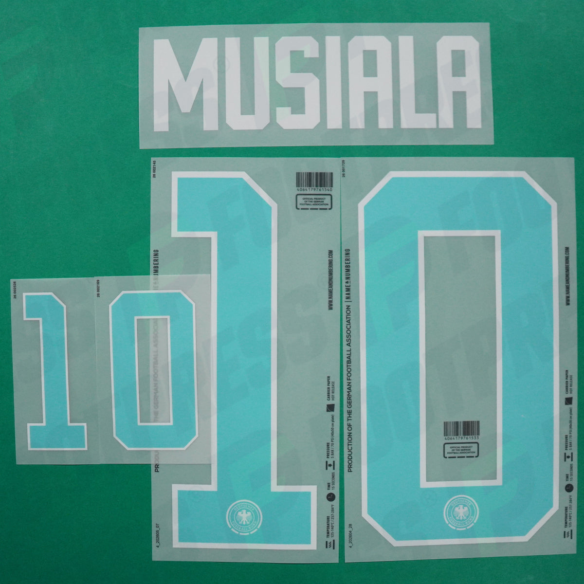 Flocage Officiel - Allemagne, Musiala, 2026, Away, Blanc/Turquoise