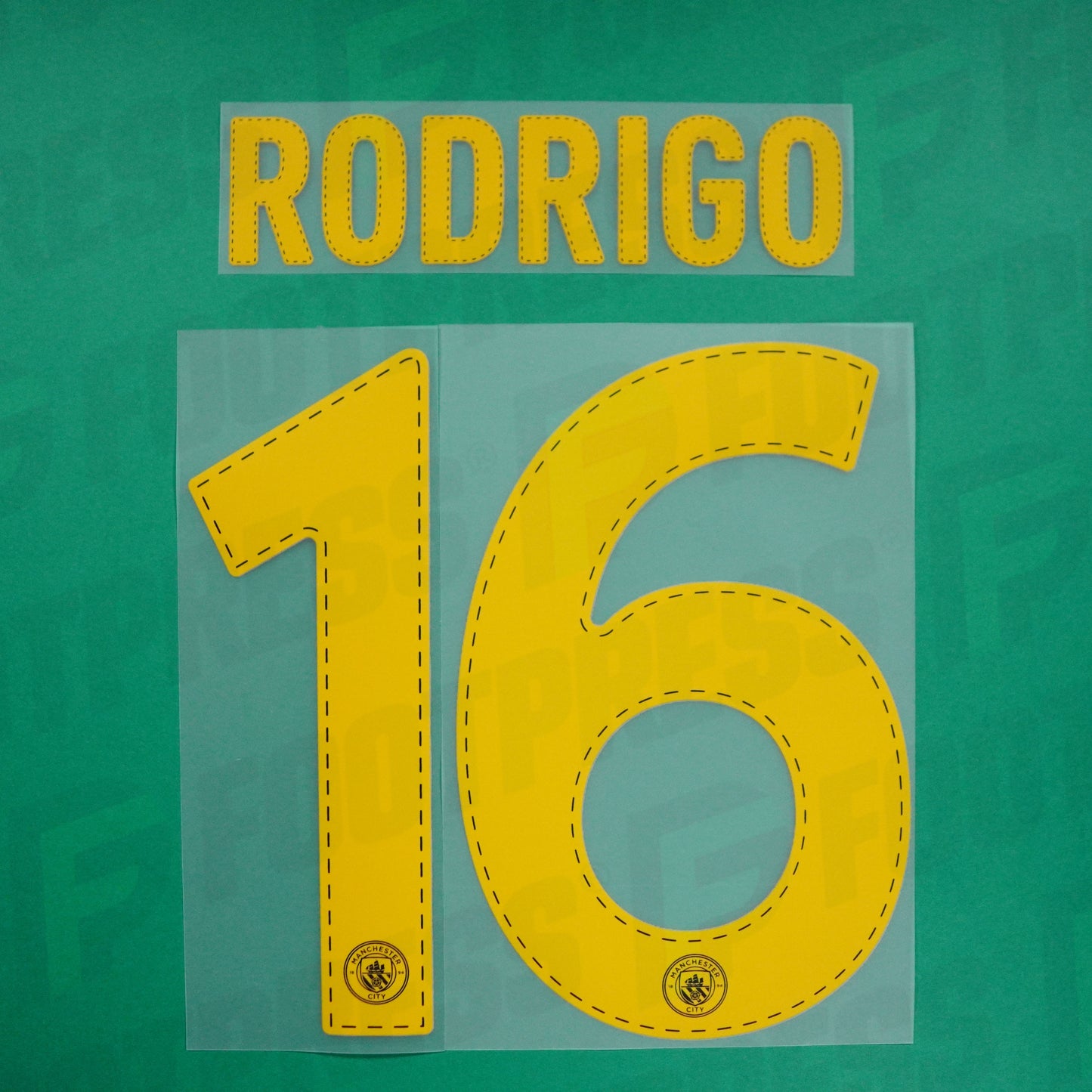 Flocage Officiel - Manchester City, Rodri, 2022/2023, Away Europe, Jaune