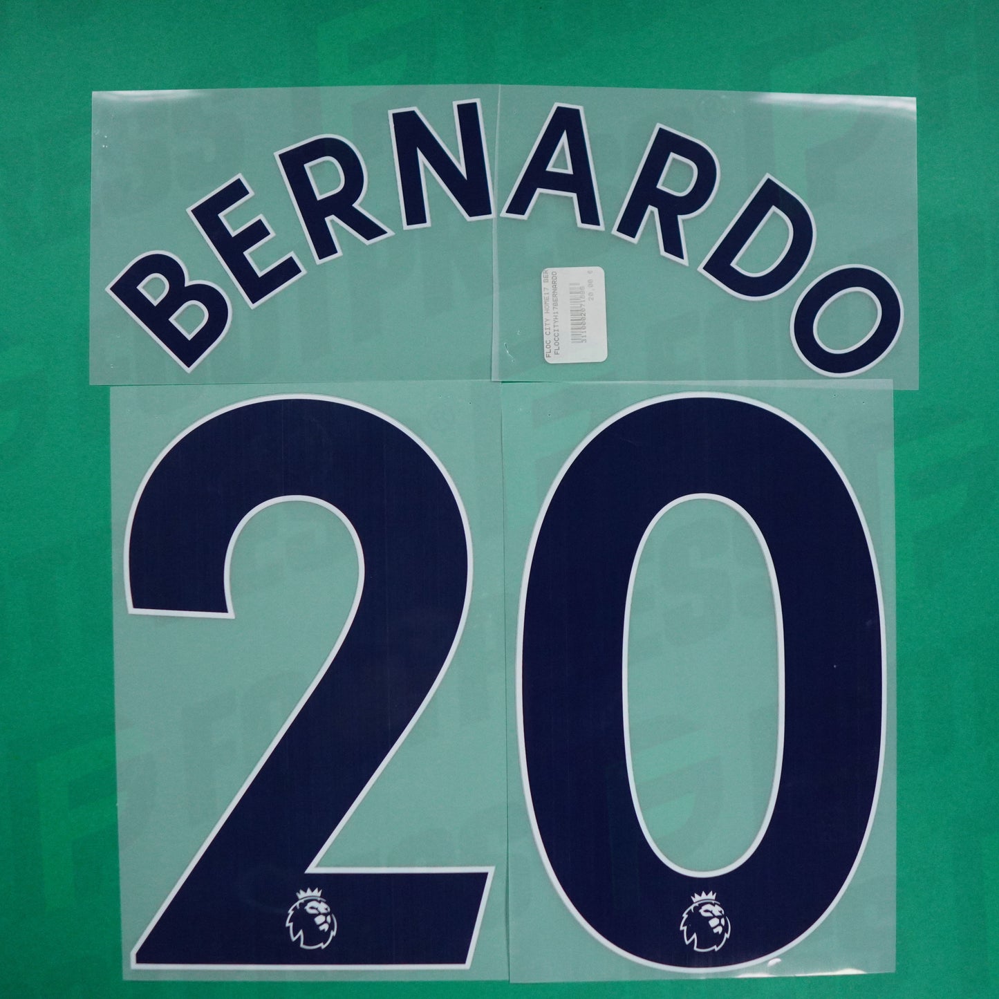 Official Nameset - Manchester City, Bernardo, 2017/2018, Home, Blue