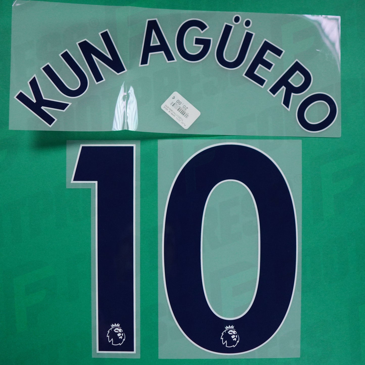 Official Nameset - Manchester City, Kun Aguero, 2019/2023, Home, Blue