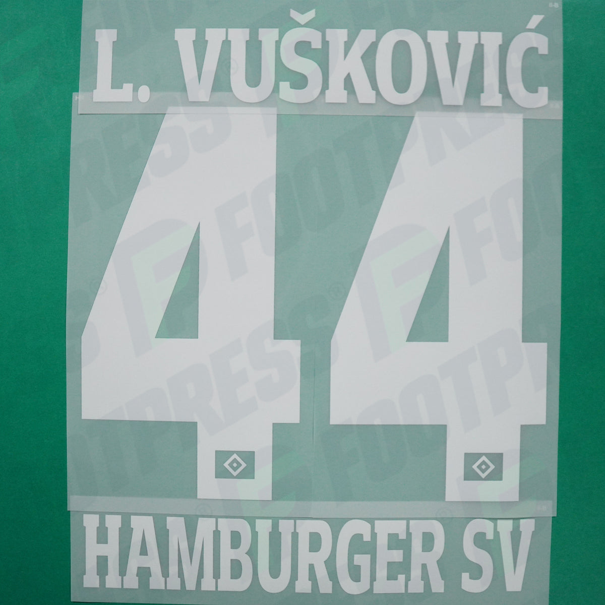 Flocage Officiel - Hambourg SV, L. Vušković, 2025/2026, Away/Third, Blanc