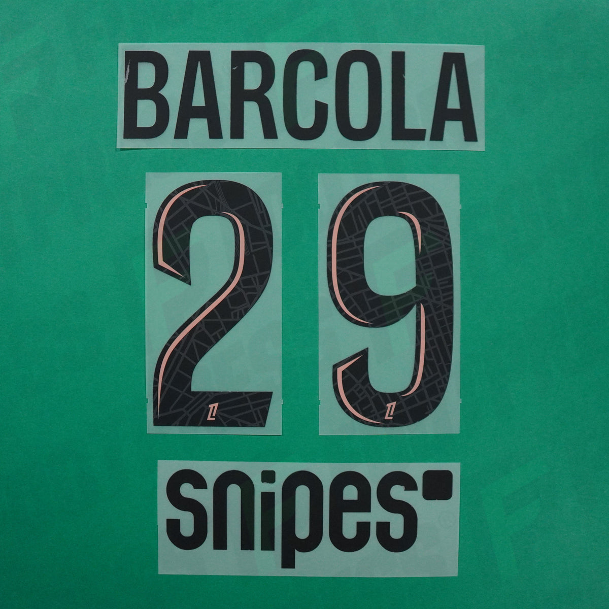 Flocage Officiel - Paris Saint-Germain ENFANT, Barcola, 2024/2025, Third L1 JUNIOR + Snipes, Noir/Rose