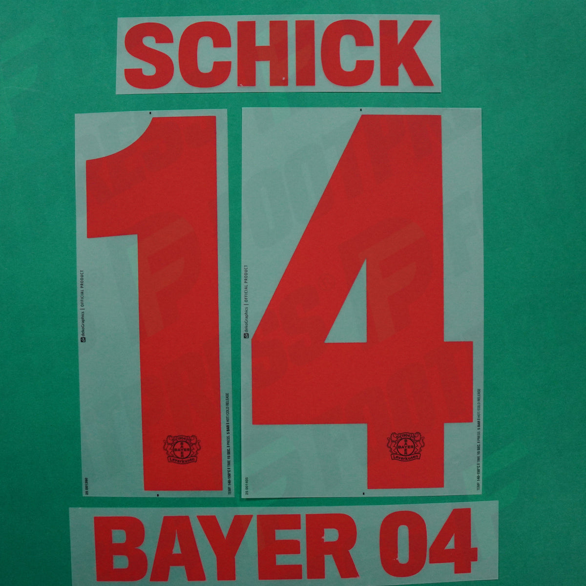 Flocage Officiel - Bayer 04 Leverkusen, Schick, 2025/2026, Home, Rouge
