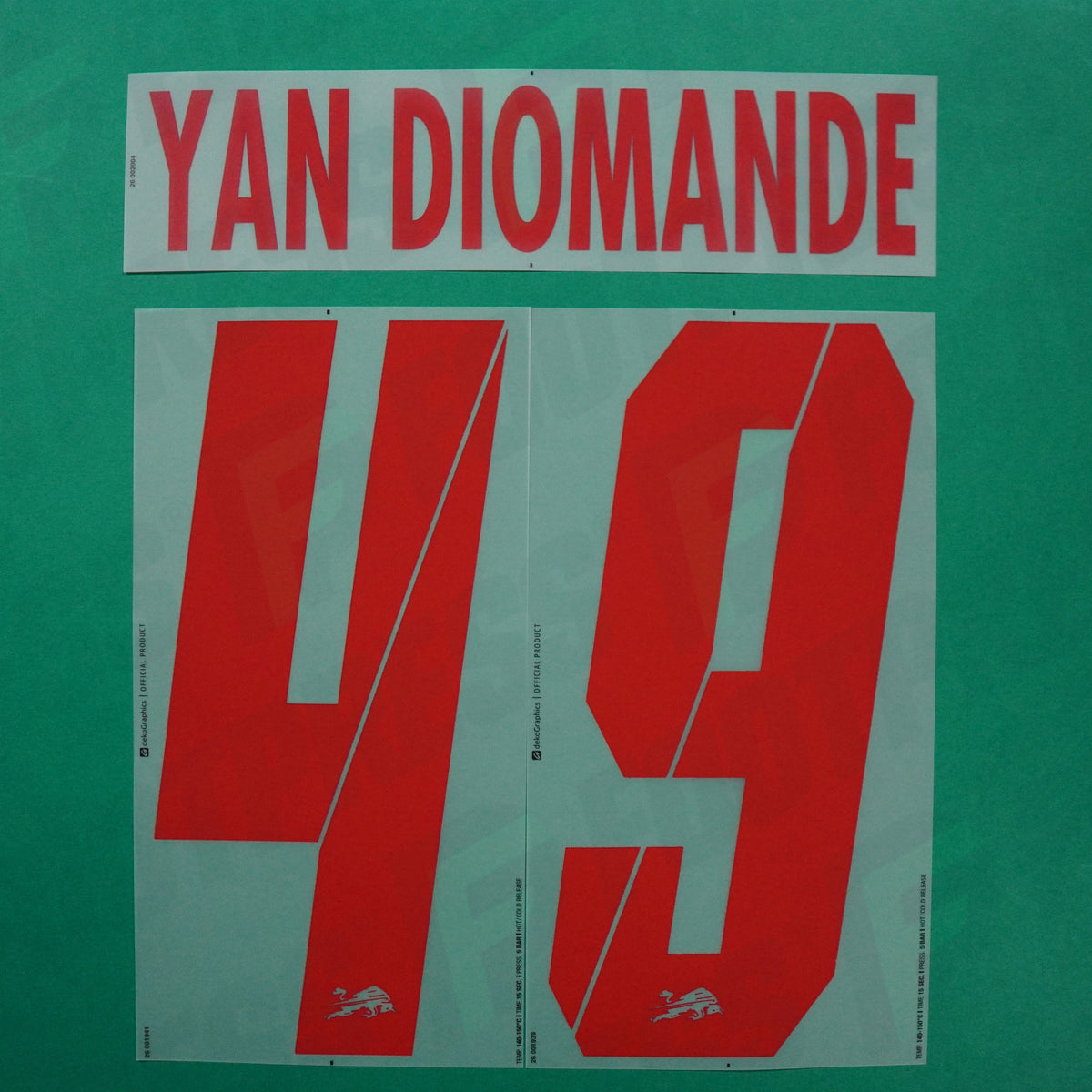 Flocage Officiel - RB Leipzig, Yan Diomande, 2025/2026, Home, Rouge