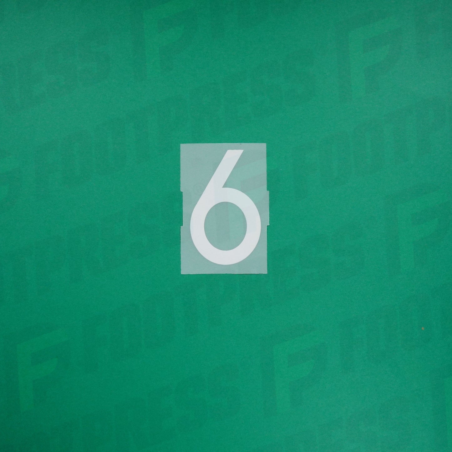 Flocado oficial - Francia 2 estrellas, Número pequeño 6, 2018, Local, Blanco