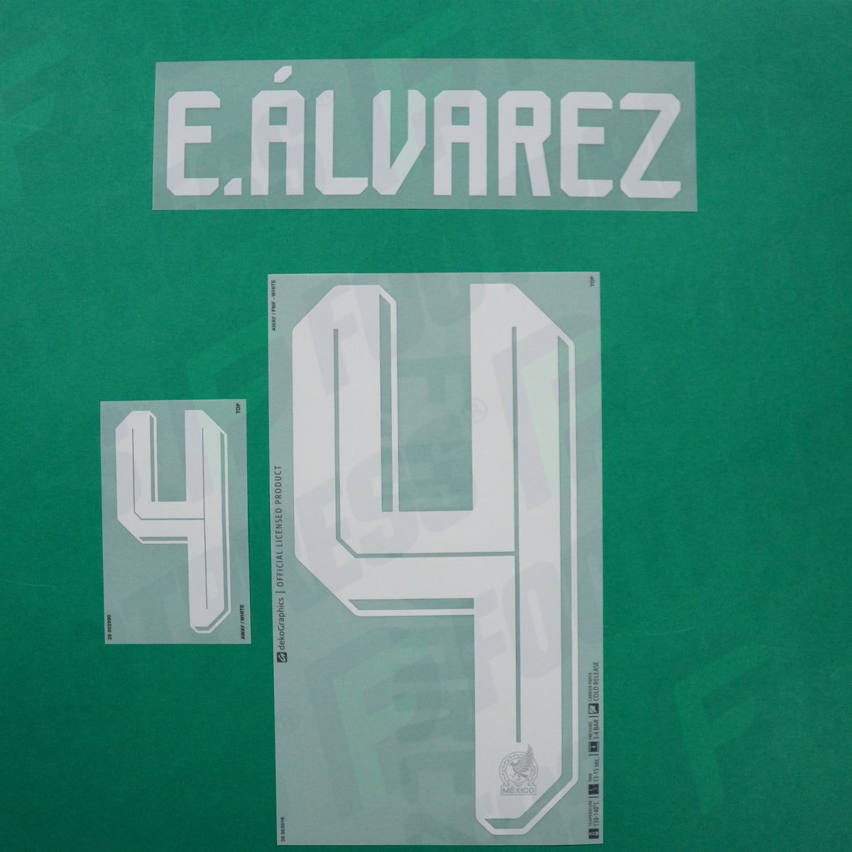 Flocage Officiel - Mexique, E. Álvarez, 2026, Third, Blanc