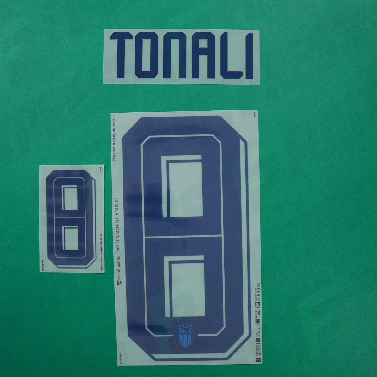 Flocage Officiel - Italie, Tonali, 2026, Away, Bleu foncé
