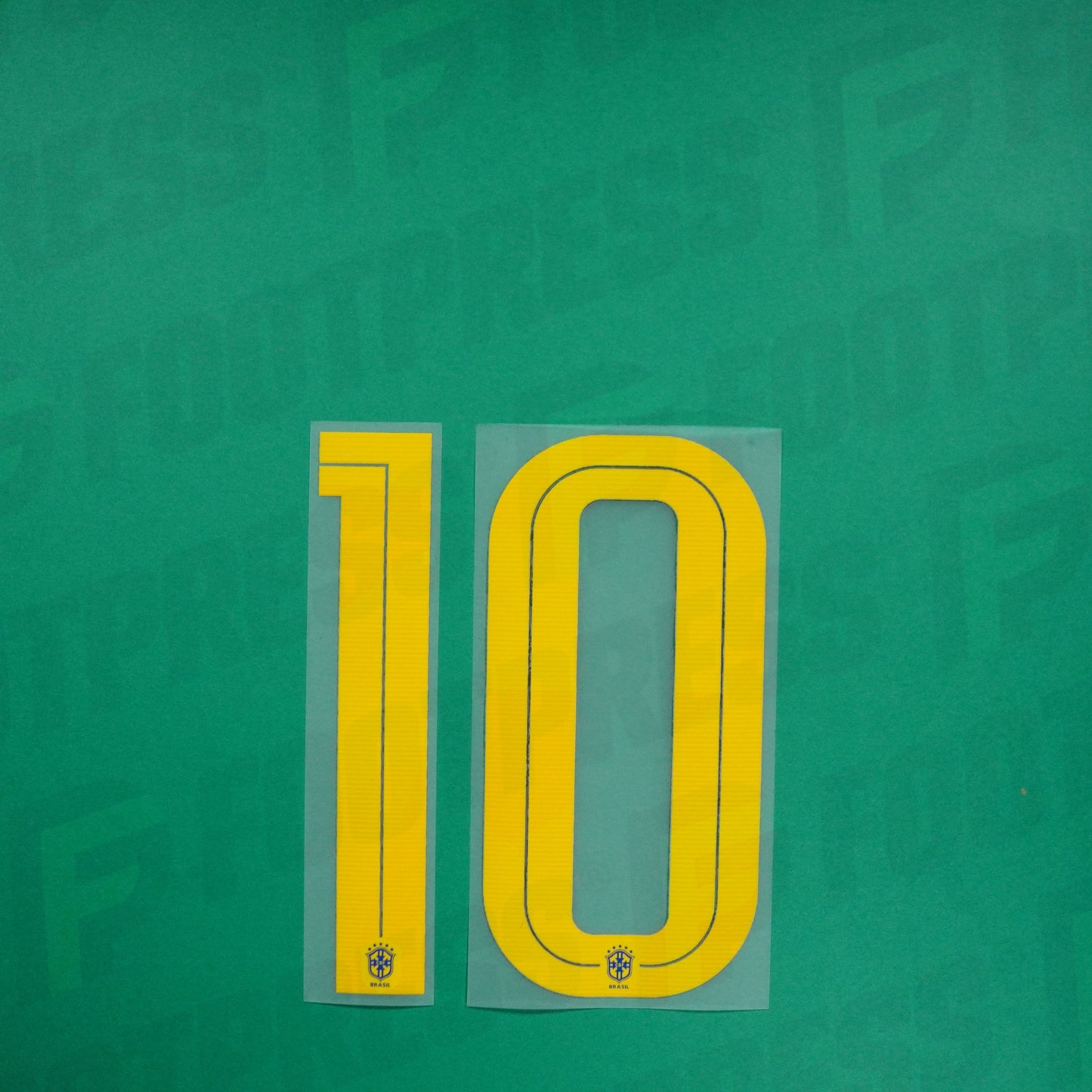 Flocage Officiel - Brésil ENFANT, Grand Chiffre 10 JUNIOR, 2018, Away JUNIOR, Jaune