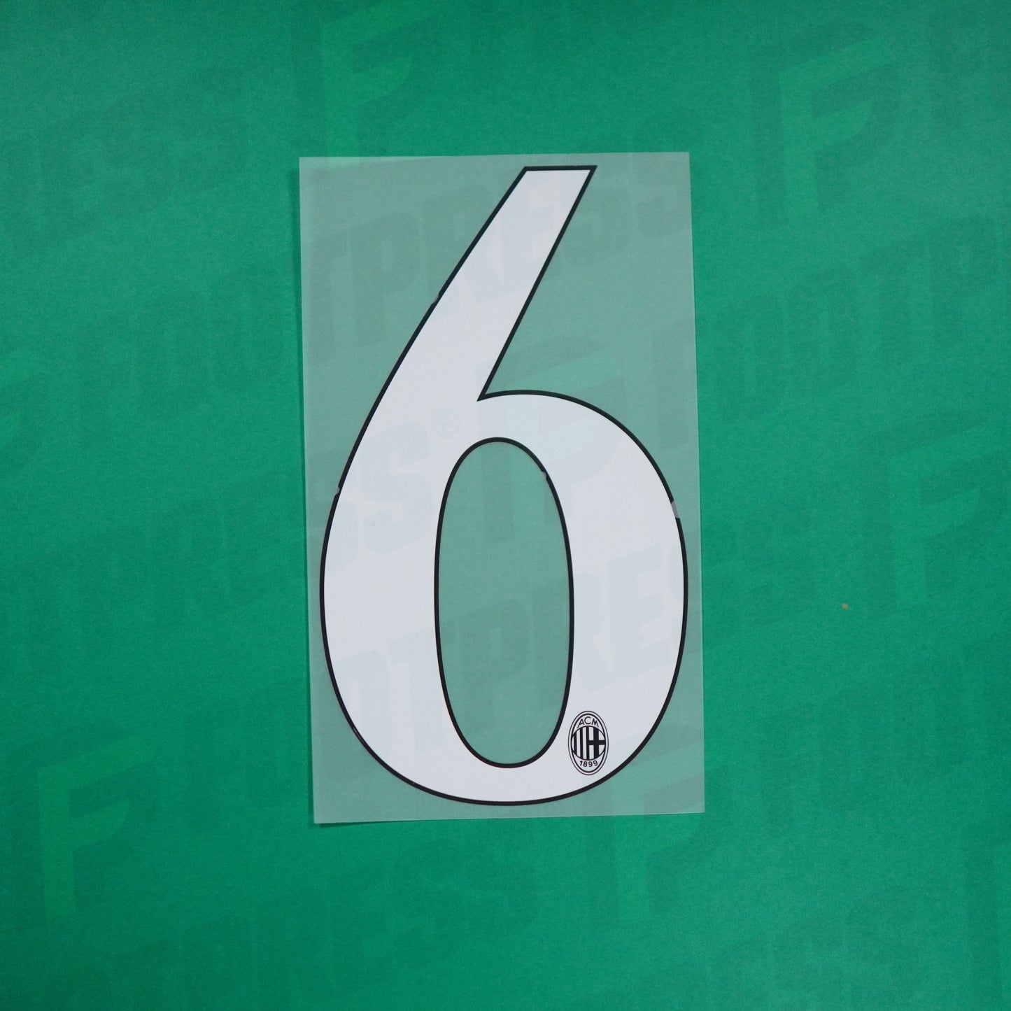 Flocage Officiel - AC Milan, Grand Chiffre 6, Home, Blanc