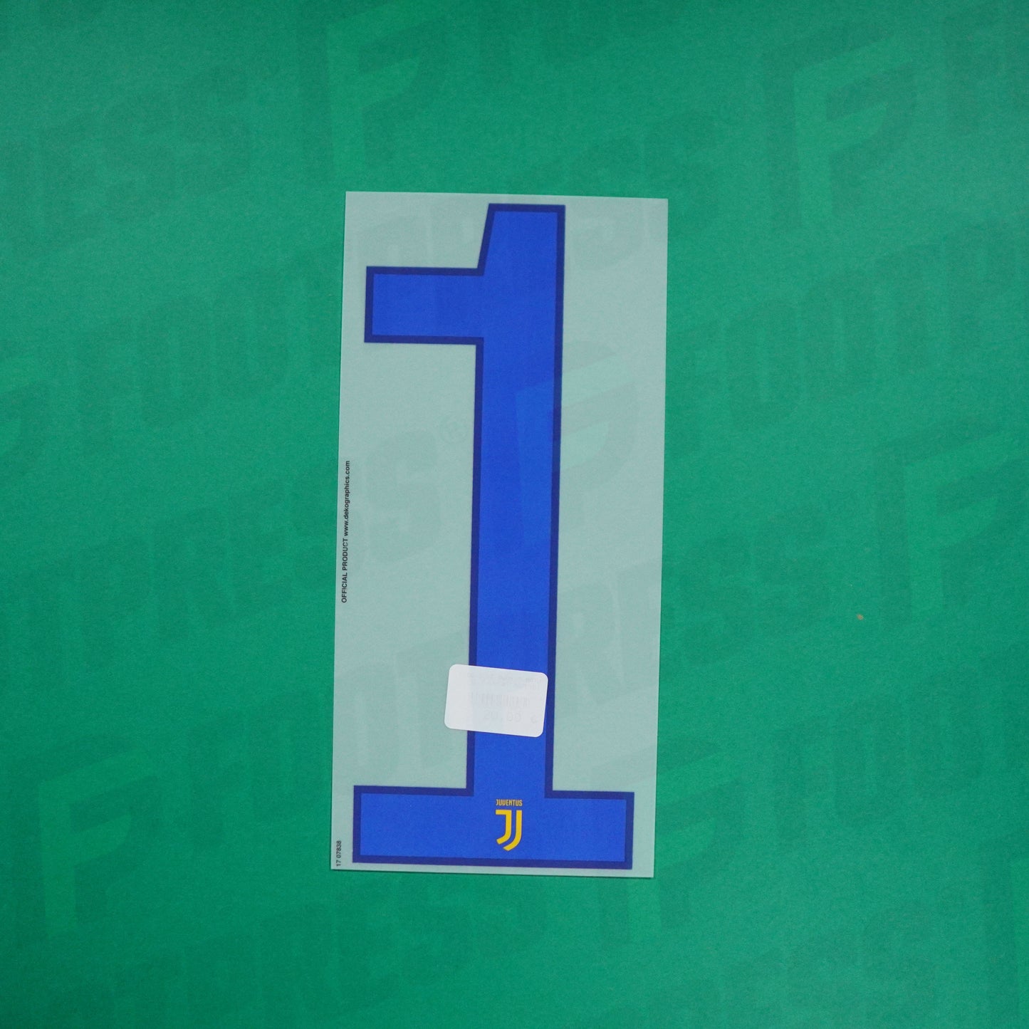 Flocado Oficial - Juventus, Número 1 Grande, 2017/2018, Visitante, Azul