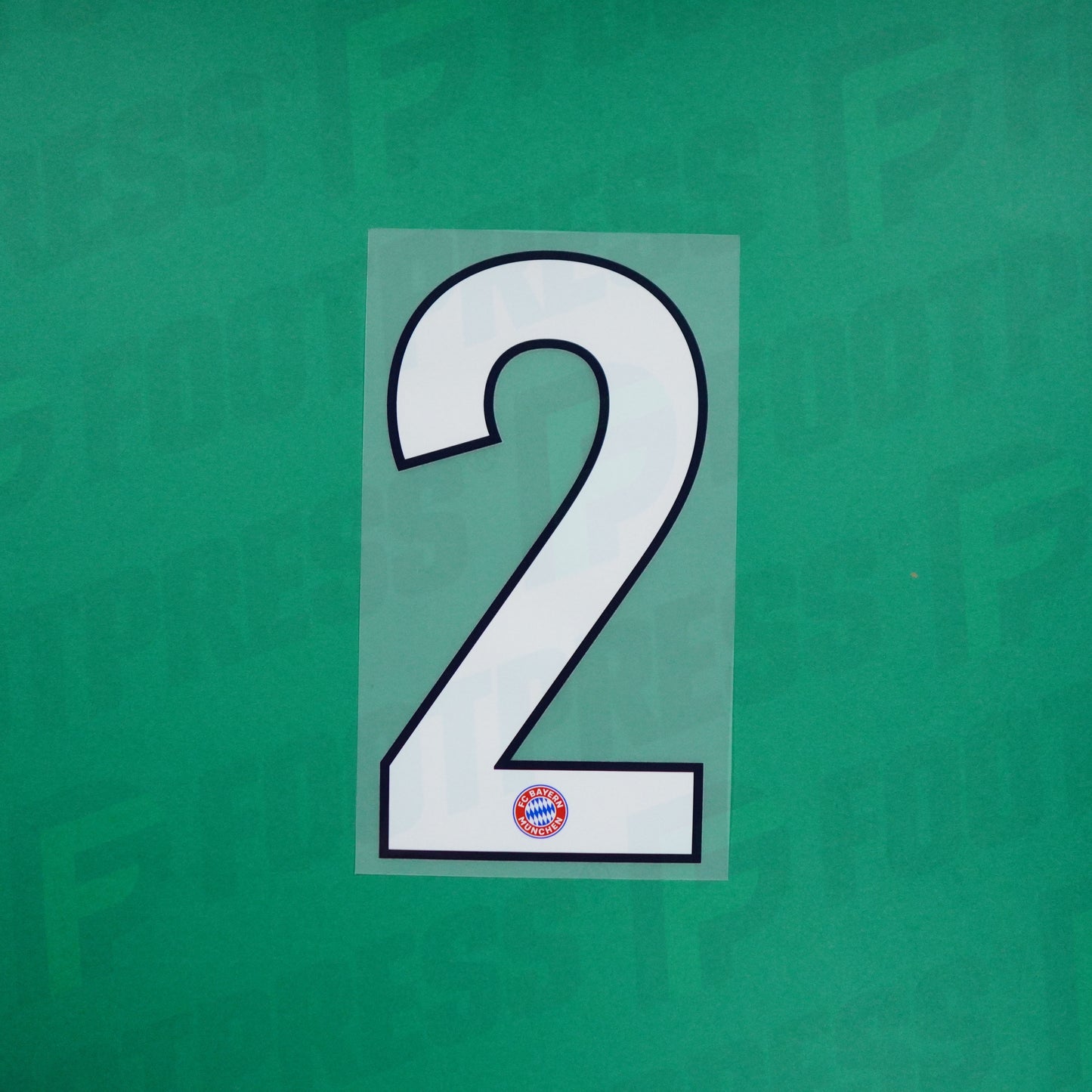 Flocage Officiel - Bayern Munich, Grand Chiffre 2, Home, Blanc