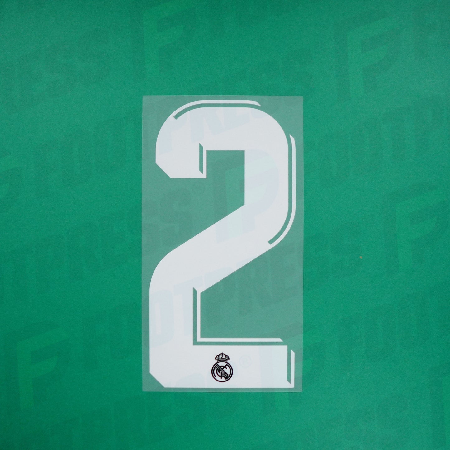 Official Flocking - Real Madrid, Large Number 2, 2017/2018, Home, White