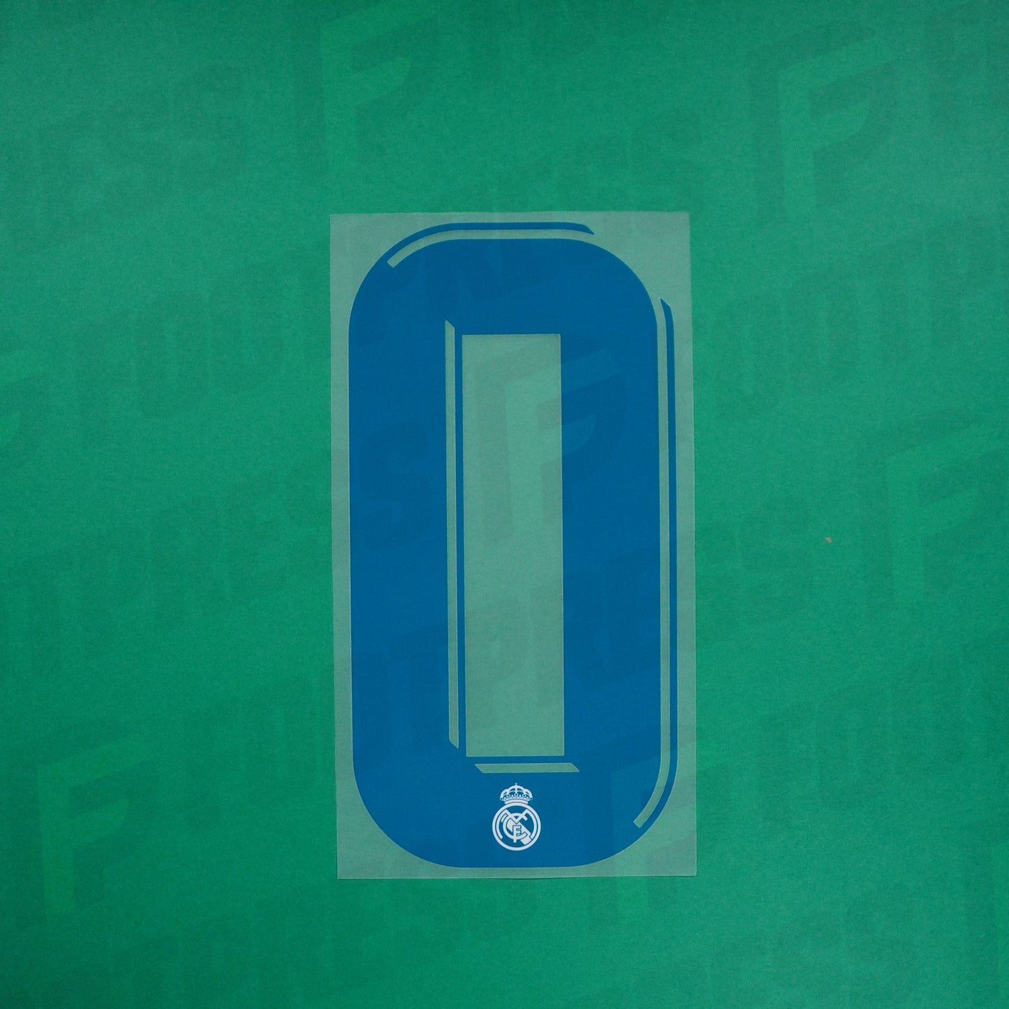 Official Flocking - Real Madrid, Large Number 0, 2017/2018, Away, Blue