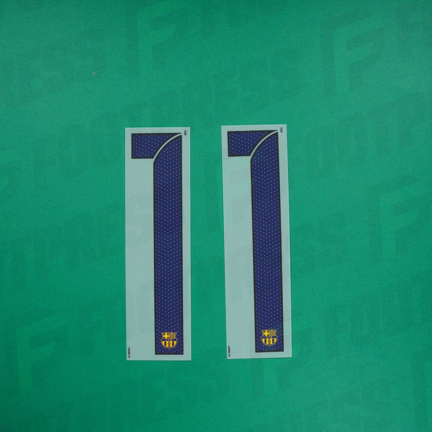 Flocado Oficial - FC Barcelona, Números Grandes 11 Infantil, 2015/2016, Segunda, Azul