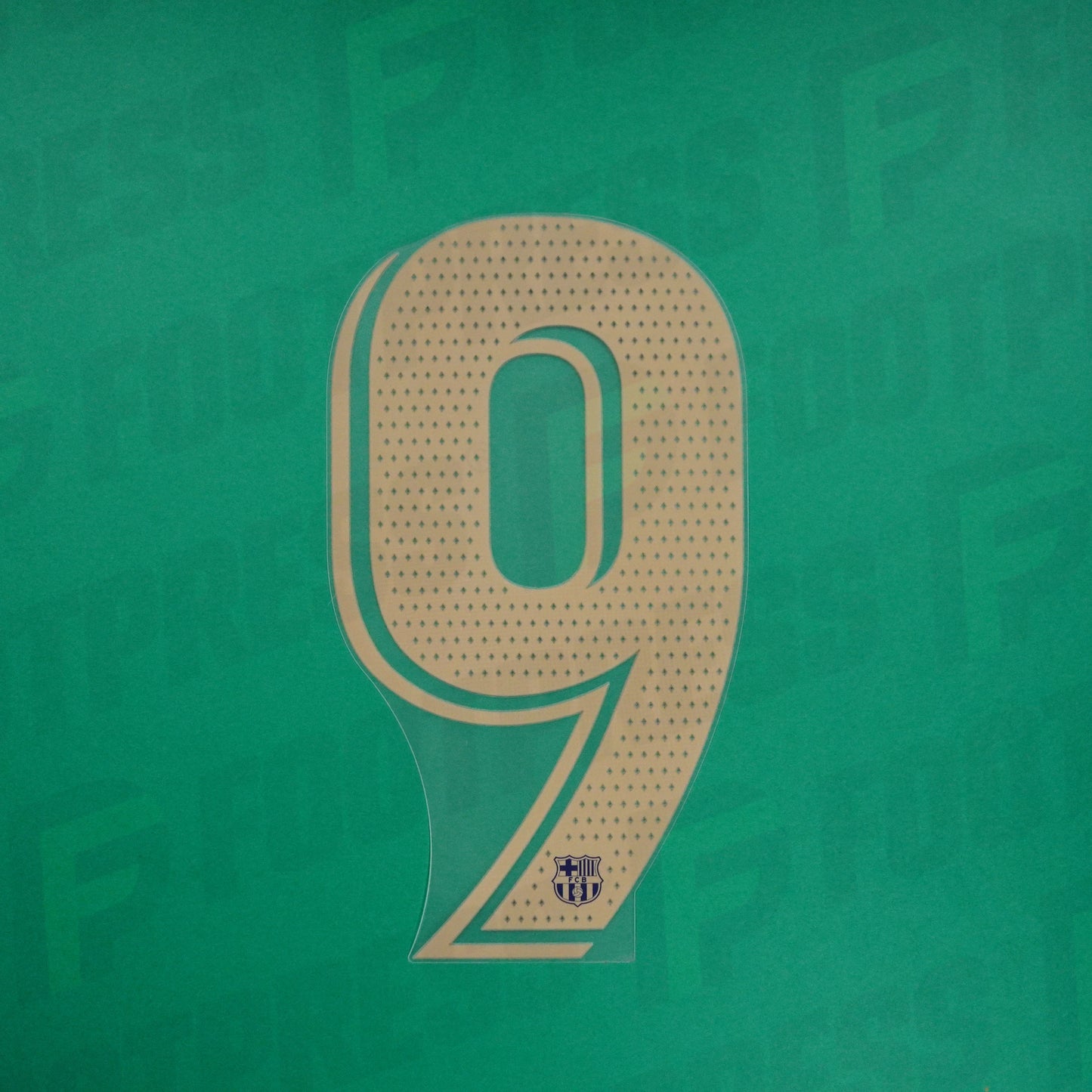 Flocage Officiel - FC Barcelone, Numéro 9 Liga, 2022/2023, Home, Doré