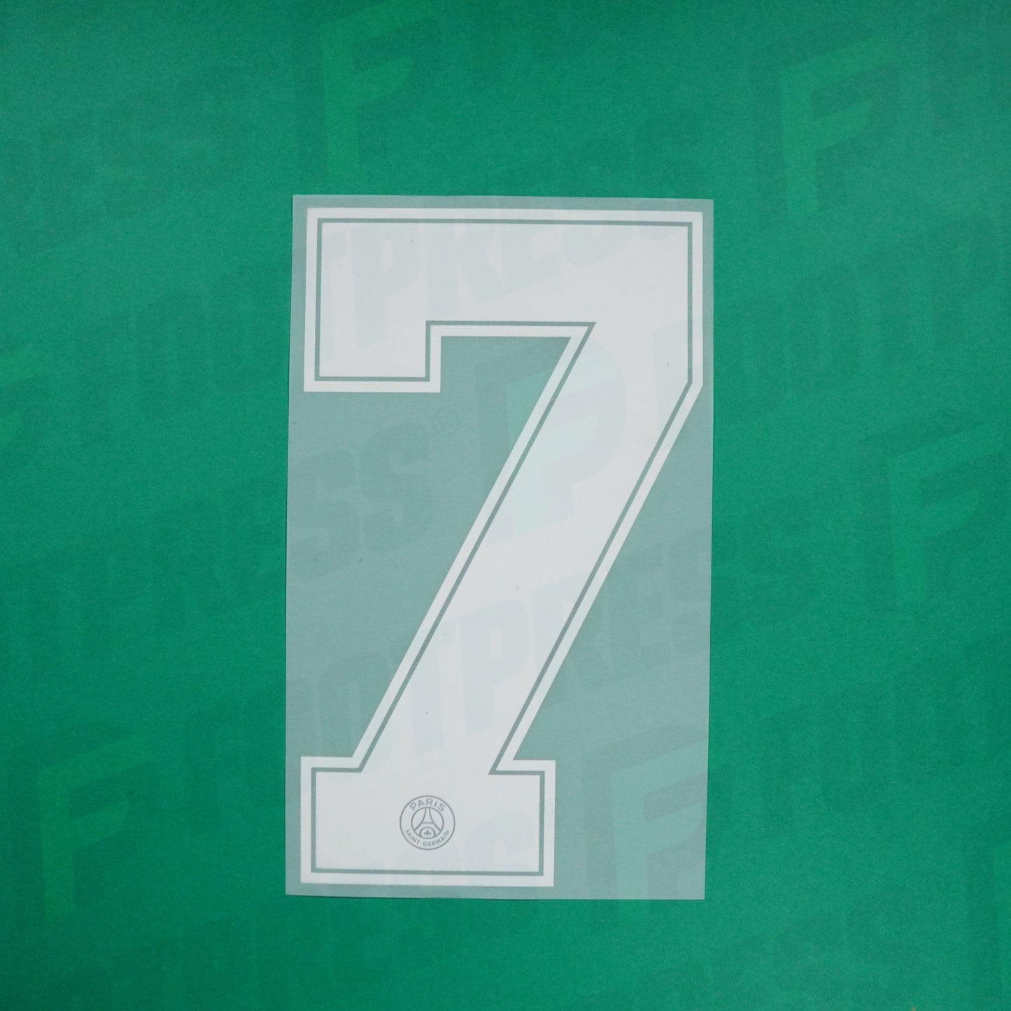 Flocado Oficial - Paris Saint-Germain, Número 7 Grande, 2018/2019, Tercera, Blanco