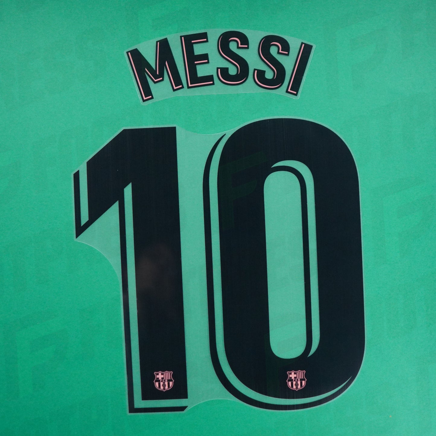 Flocado Oficial - FC Barcelona, Messi, 2018/2019, Tercera, Azul/Rosa