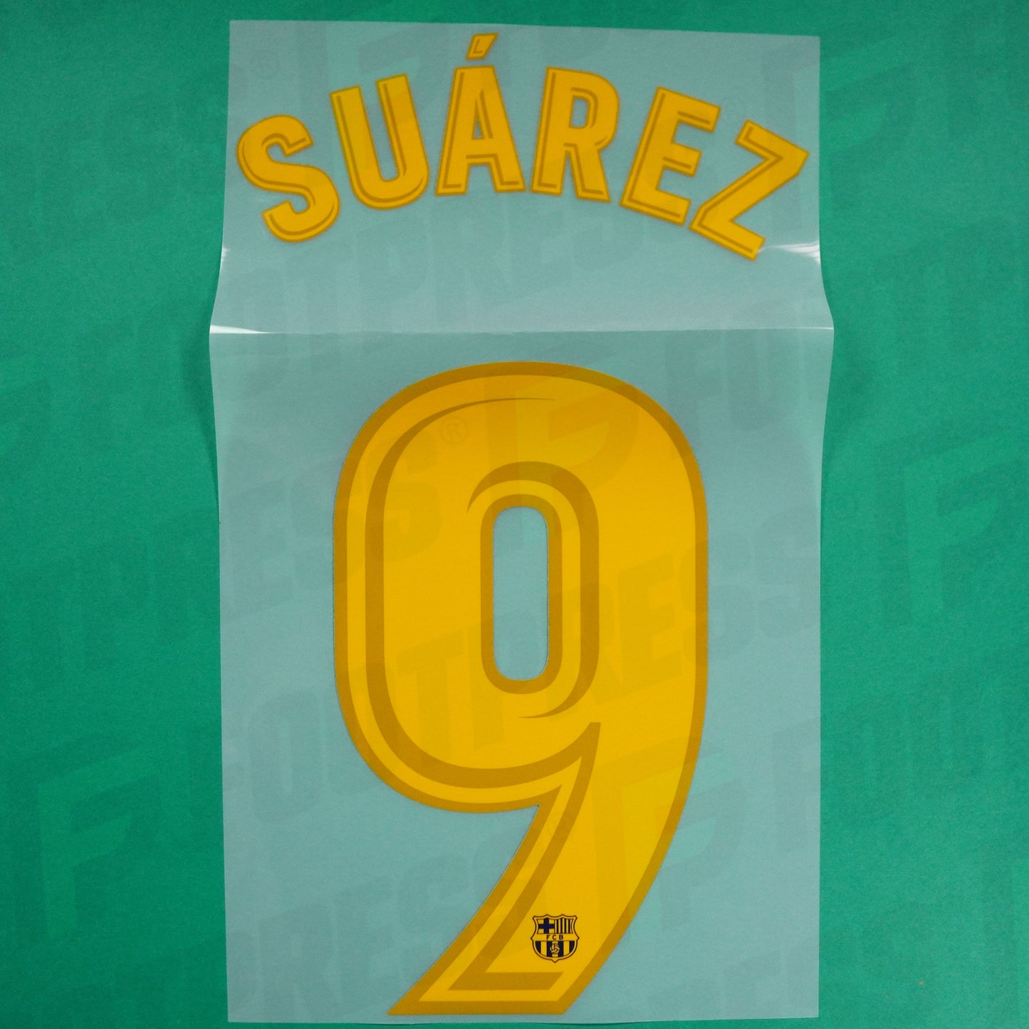 Flocage Officiel - FC Barcelone, Suarez, 2017/2018, Home, Orange