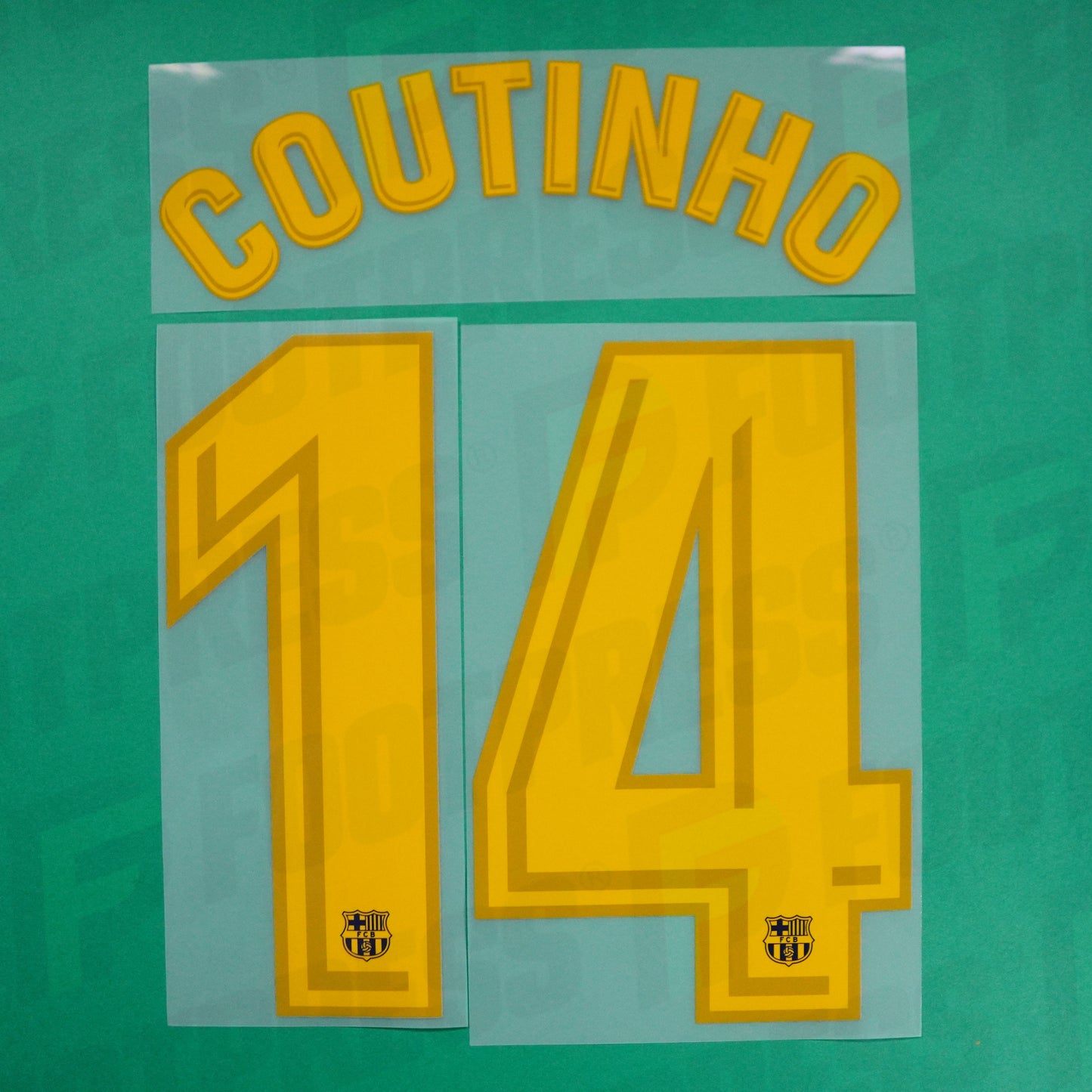 Flocage Officiel - FC Barcelone, Coutinho, 2017/2018, Home, Orange