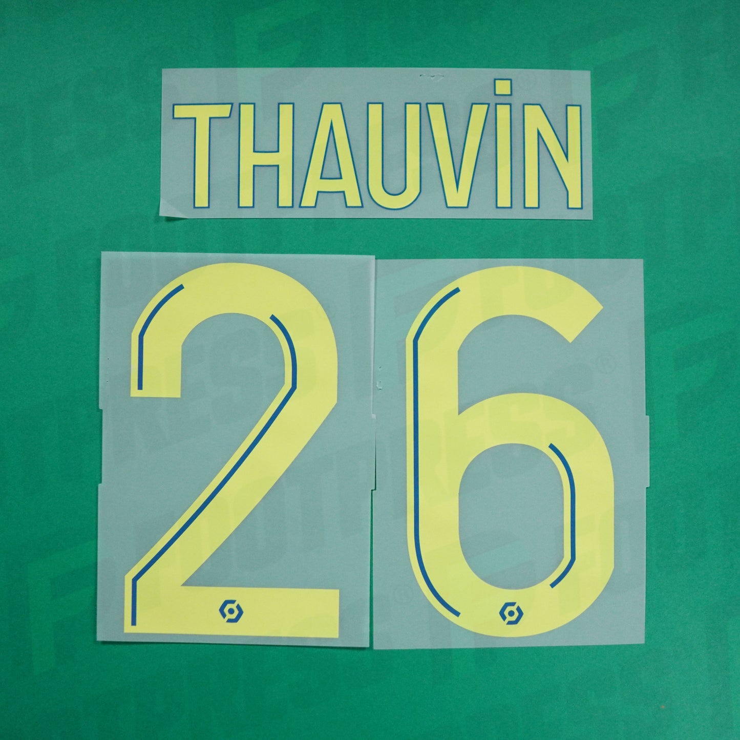 Flocage Officiel - Olympique de Marseille, Thauvin, 2020/2021, Third, Jaune fluo