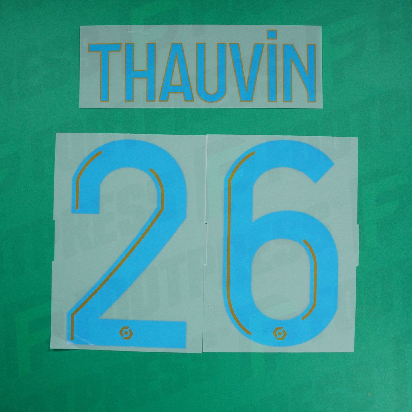 Flocage Officiel - Olympique de Marseille, Thauvin, 2020/2021, Home, Bleu/Doré