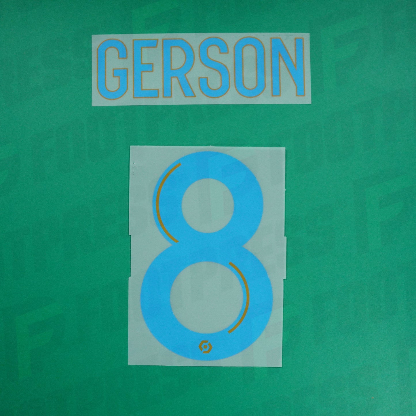 Flocage Officiel - Olympique de Marseille, Gerson, 2020/2021, Home, Bleu/Doré