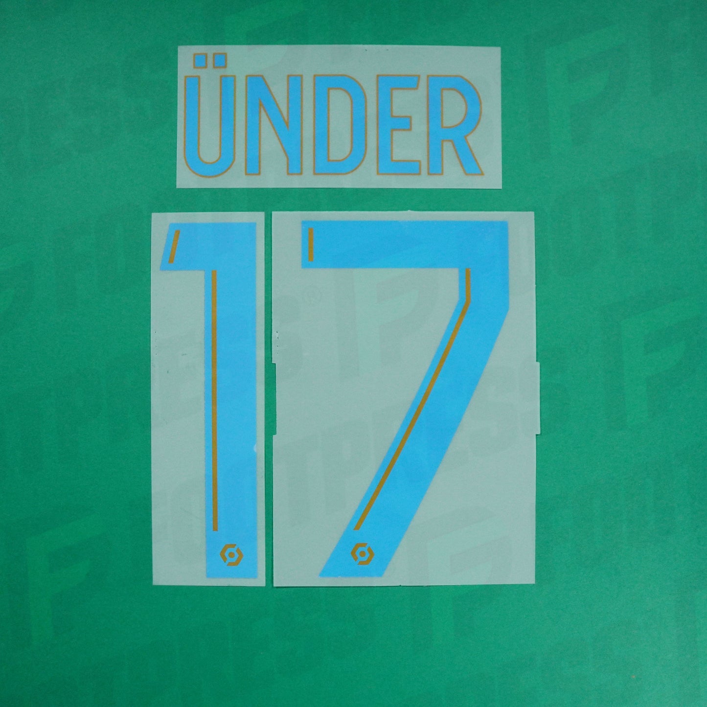 Flocage Officiel - Olympique de Marseille, Under, 2020/2021, Home, Bleu/Doré