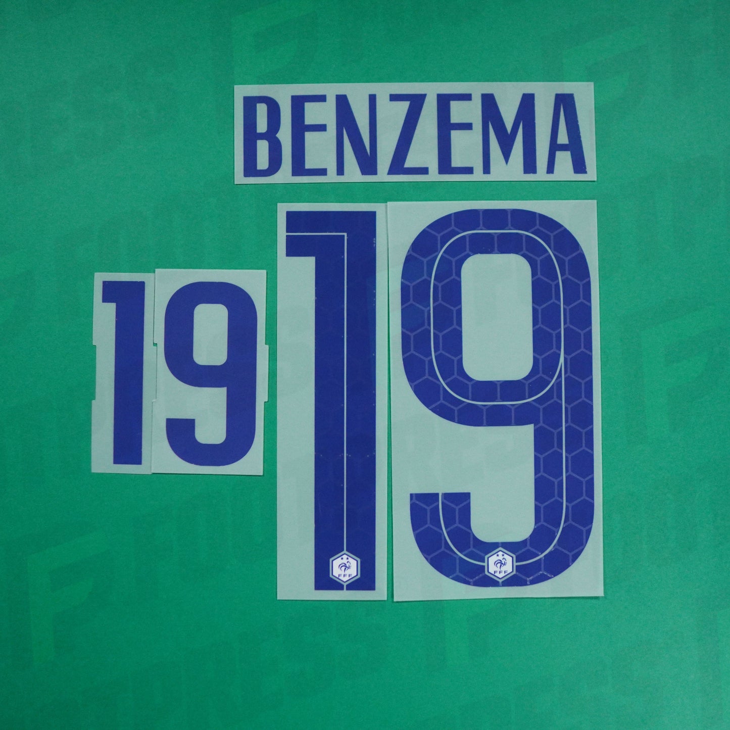 Flocado oficial - Francia NIÑOS, Benzema, 2020, Visitante JUNIOR, Azul