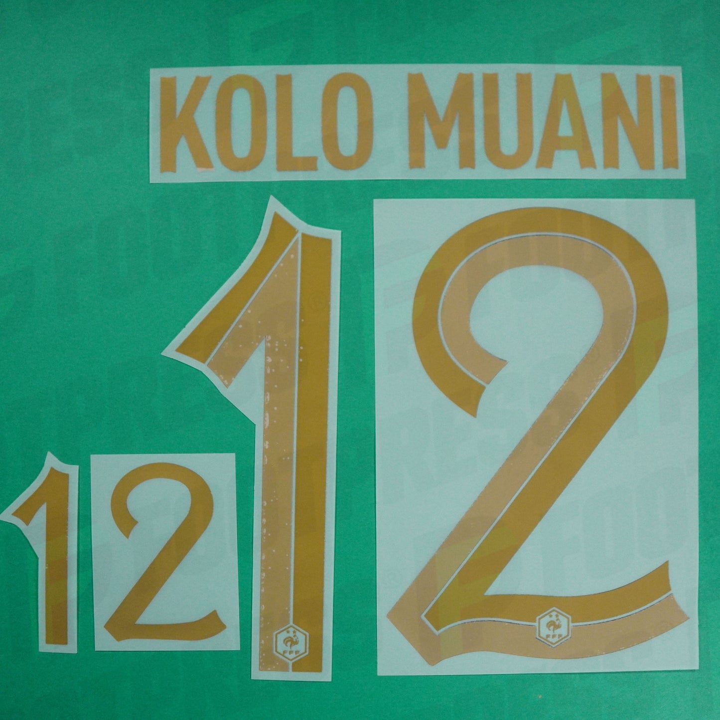 Official Nameset - France, Kolo Muani, 2022, Home, Golden