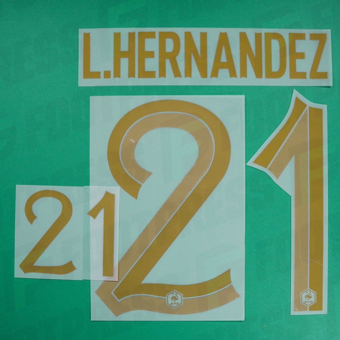 Flocage Officiel - France, Lucas Hernandez, 2022, Home, Doré