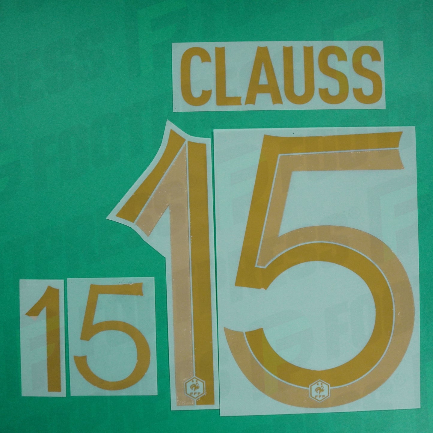 Official Nameset - France, Clauss, 2022, Home, Golden