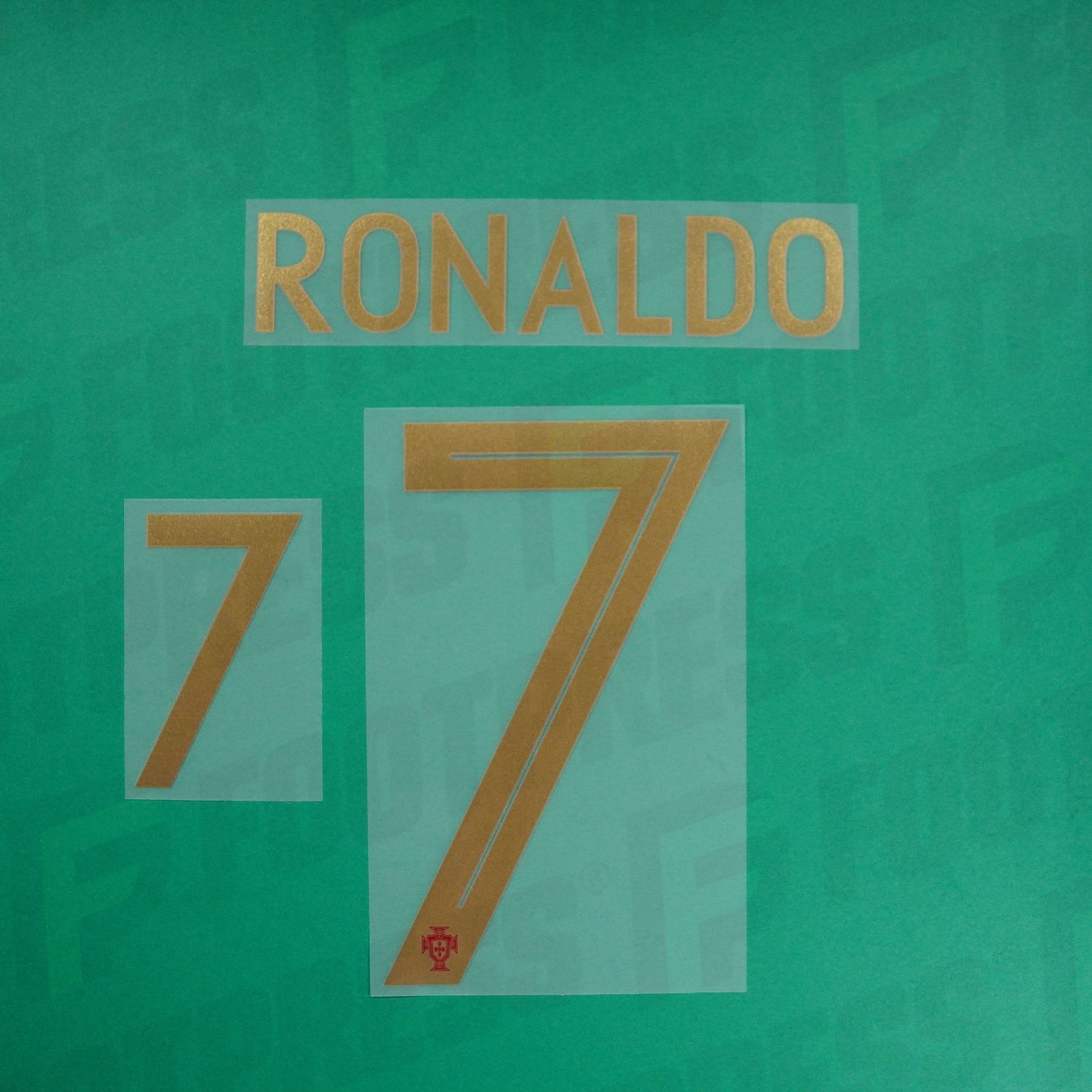 Flocage Officiel - Portugal ENFANT, Ronaldo, WC 2018, Home JUNIOR, Doré