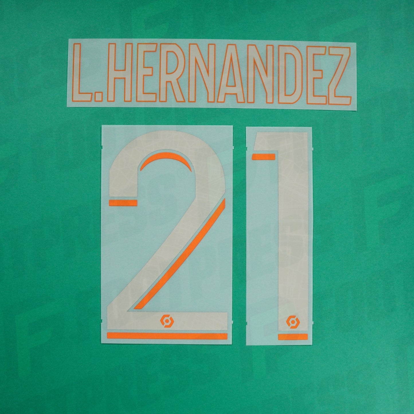 Flocage Officiel - Paris Saint-Germain, Lucas Hernandez, 2023/2024, Third, Argenté/Orange