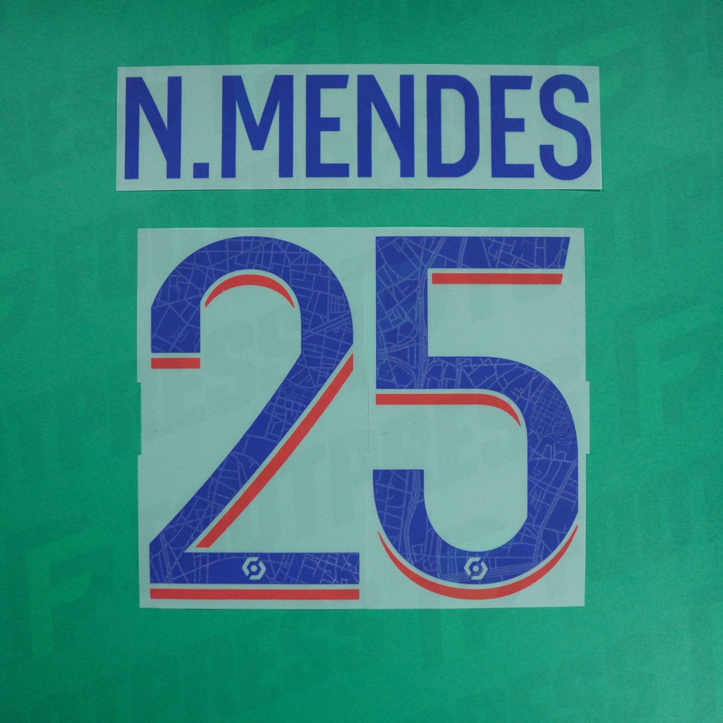 Flocado Oficial - Paris Saint-Germain, Nuno Mendes, 2022/2023, Tercera, Azul (PSG)