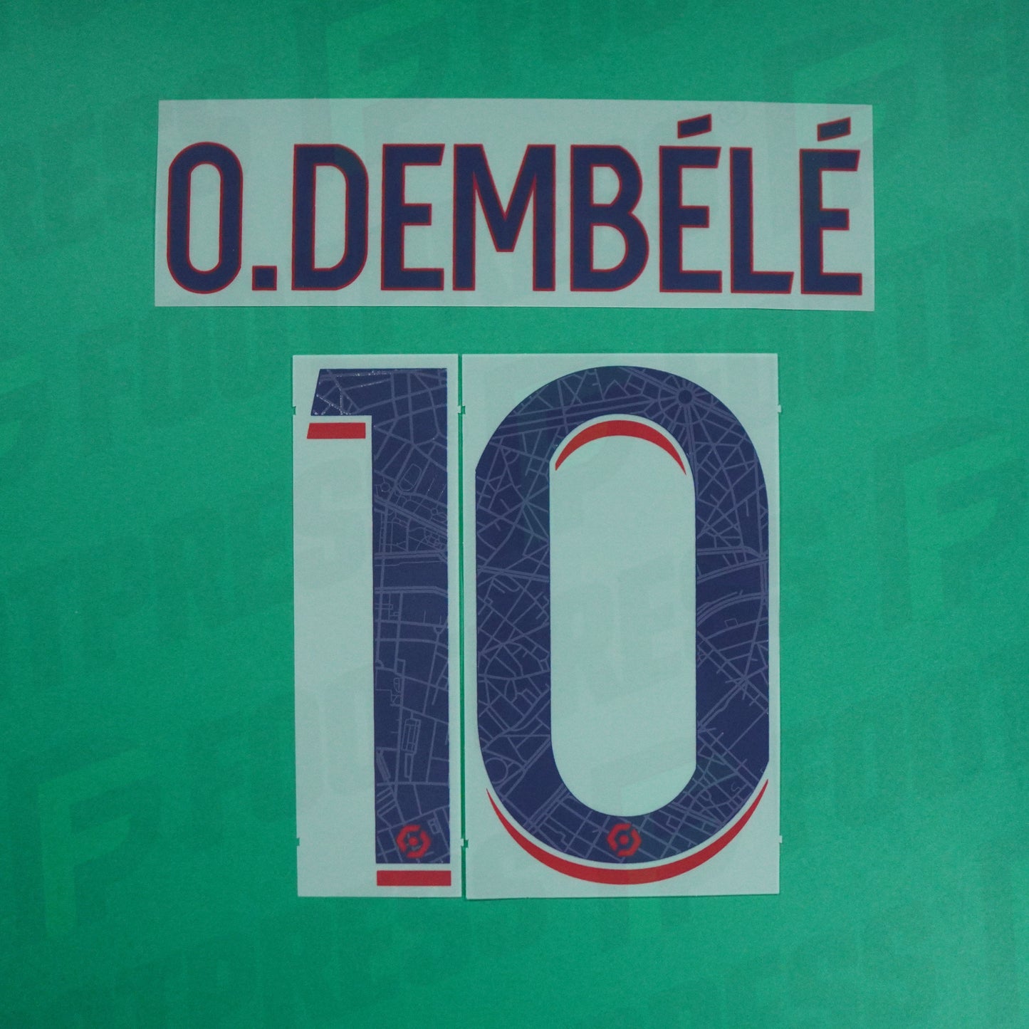 Flocage Officiel - Paris Saint-Germain, Dembélé, 2023/2024, Away, Bleu/Rouge