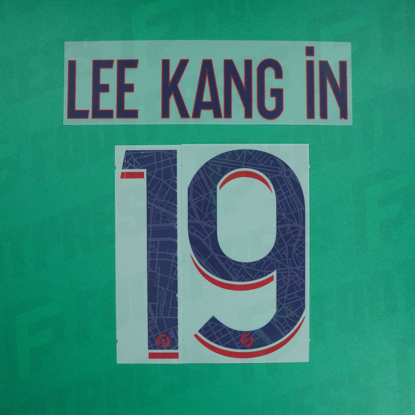 Flocage Officiel - Paris Saint-Germain, Lee Kang In, 2023/2024, Away, Bleu/Rouge (이강인)