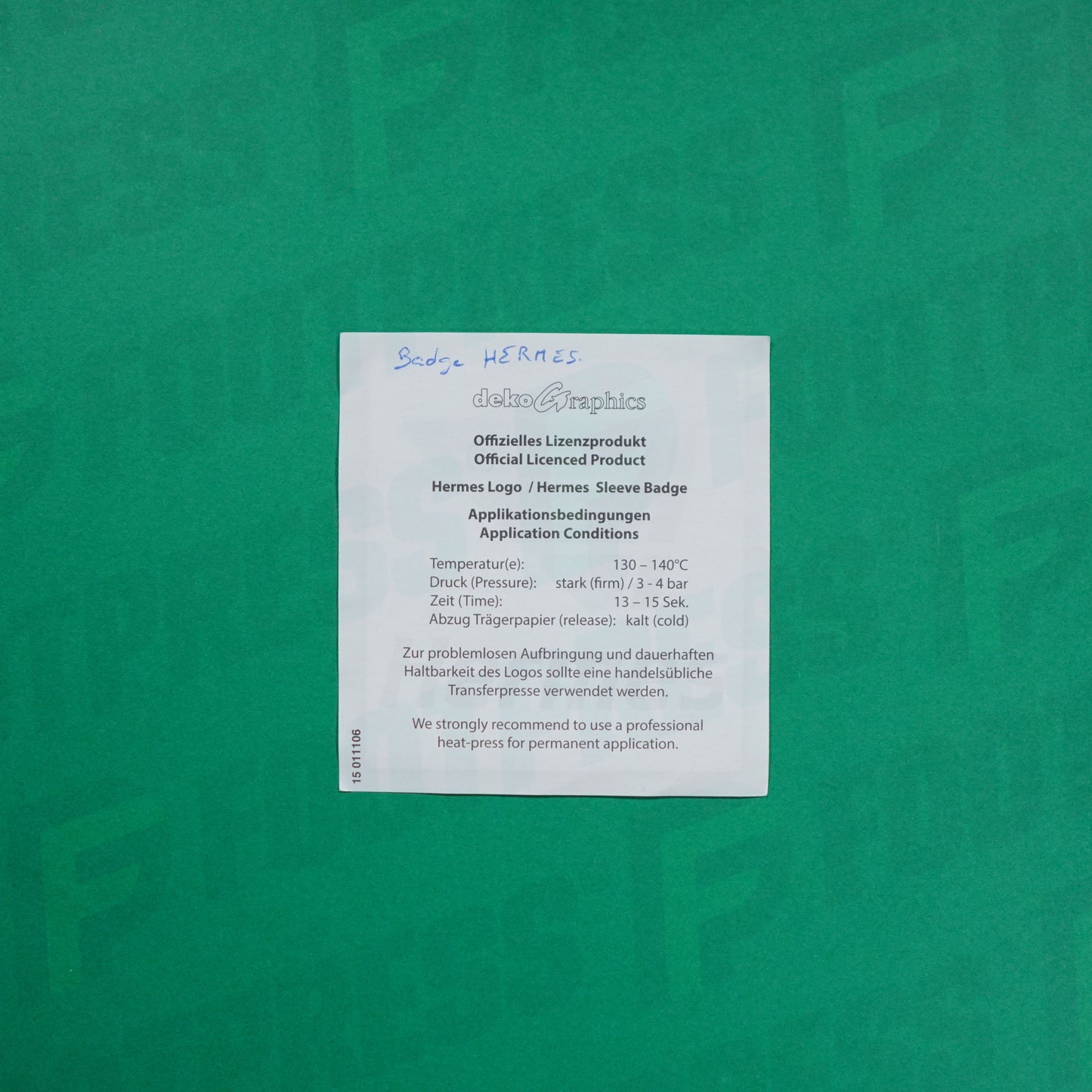 Flocage Officiel - Patch, Hermes Bundesliga 2015/2016