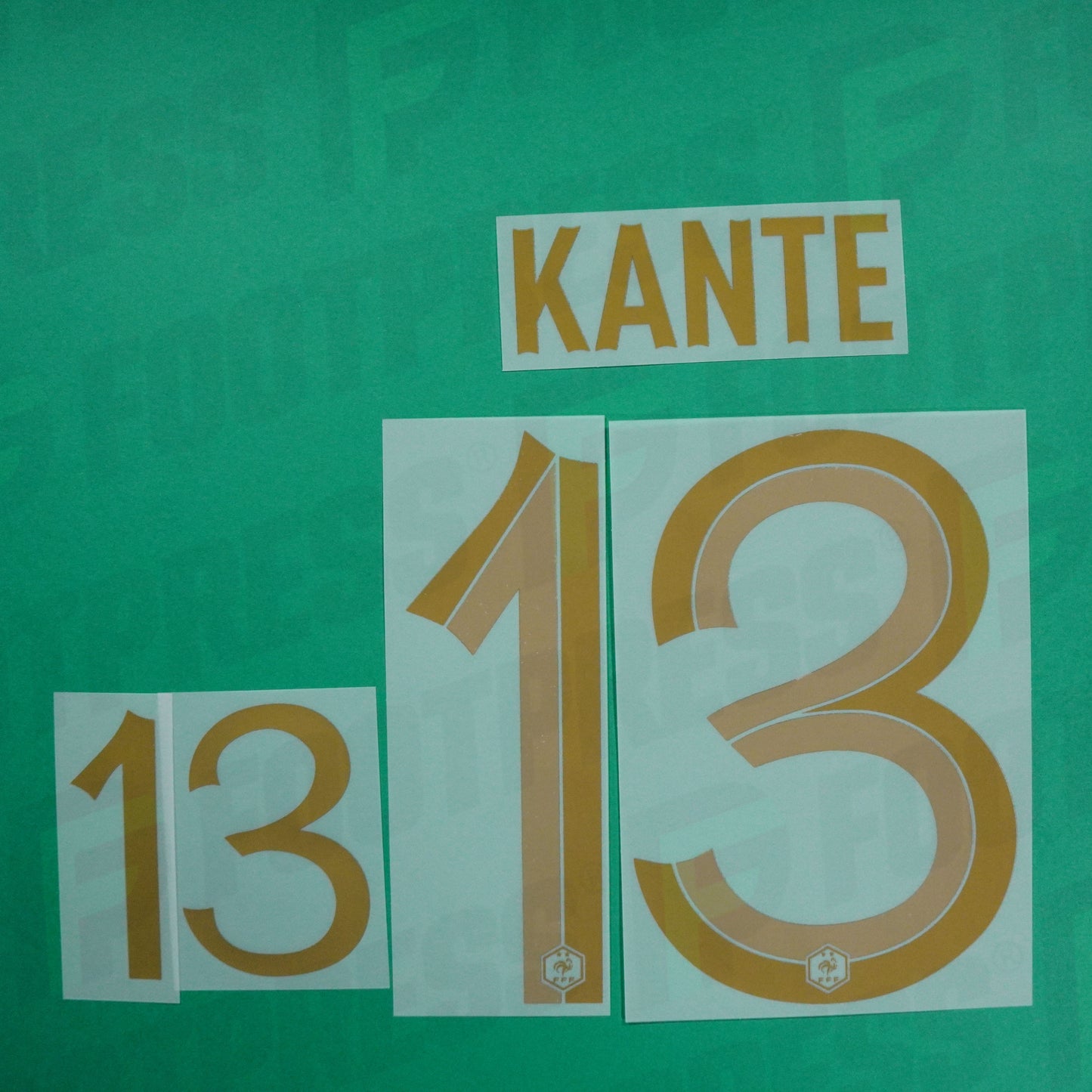 Flocage Officiel - France ENFANT, Kanté, 2022, Home JUNIOR, Doré