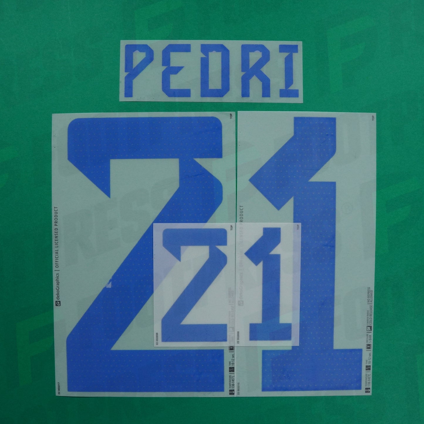Flocage Officiel - Espagne, Pedri "21", 2022, Away, Bleu