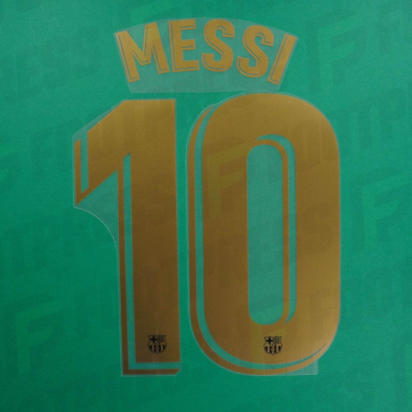 Flocage Officiel - FC Barcelone, Messi, 2020/2021, Away, Doré