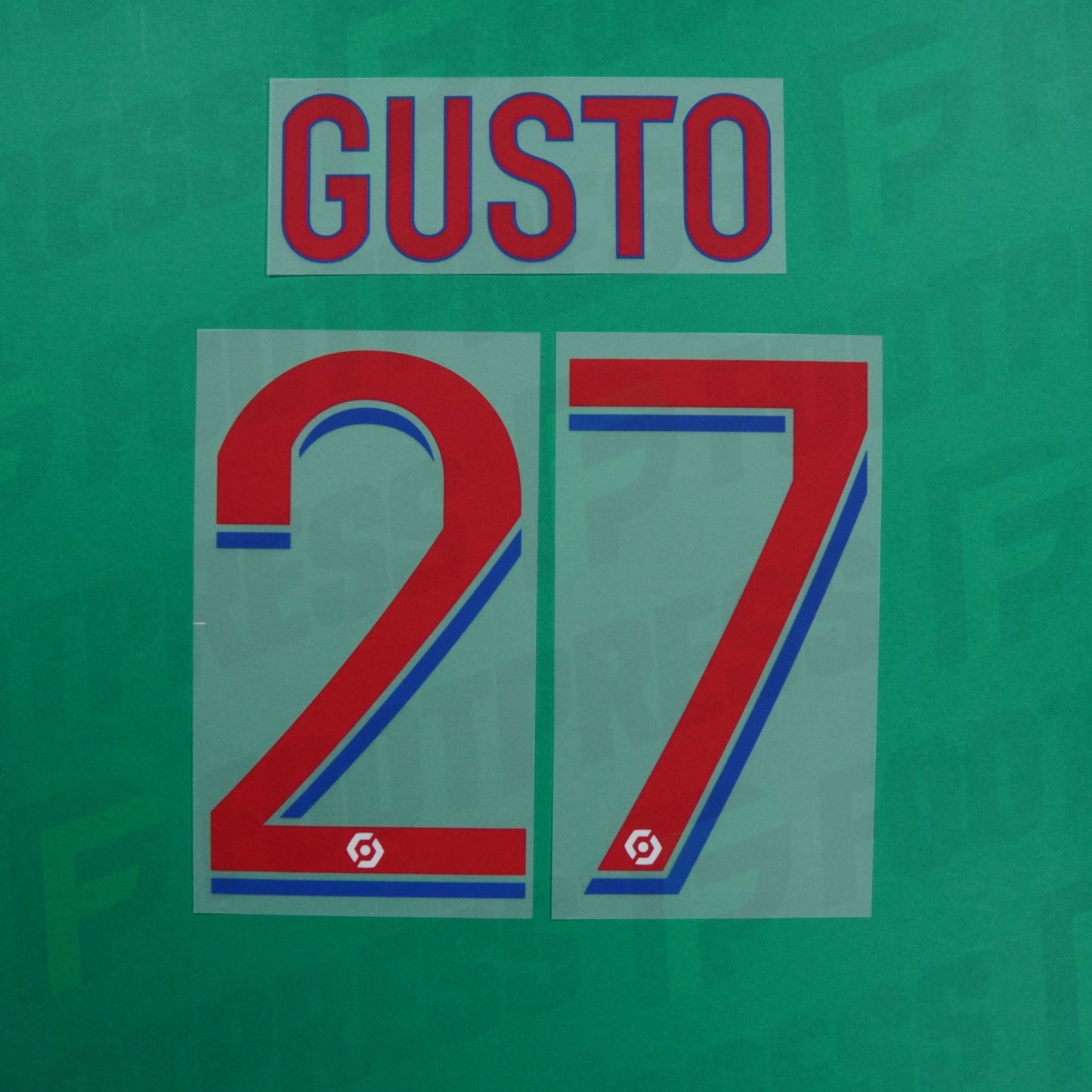 Flocage Officiel - Olympique Lyonnais, Gusto, 2022/2023, Home, Rouge