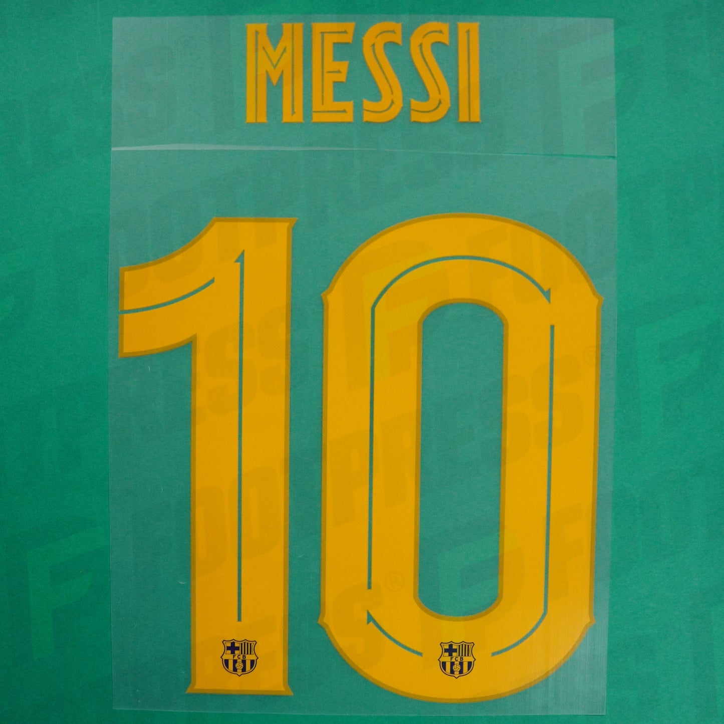 Flocage Officiel - FC Barcelone, Messi, 2020/2021, Home LDC, Jaune