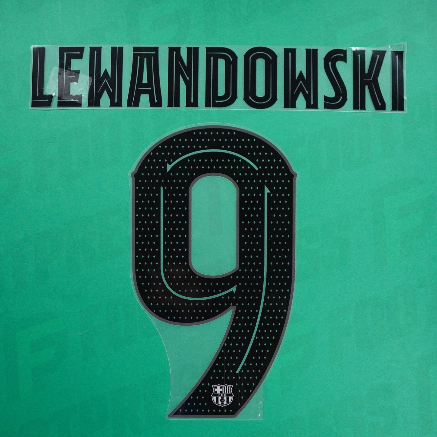 Flocage Officiel - FC Barcelone, Lewandowski, 2021/2022, Third, Noir