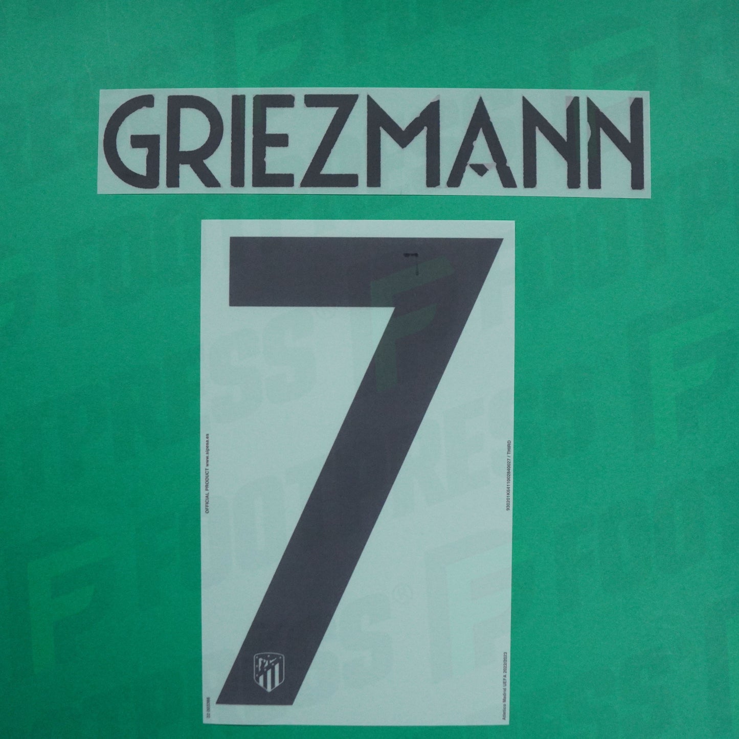 Flocage officiel - Atletico Madrid, Griezmann, 2023/2024, Away, Noir