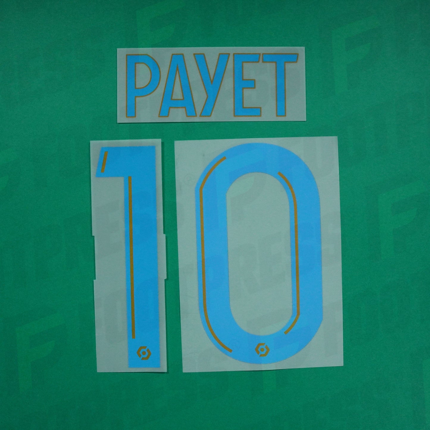 Flocage Officiel - Payet, Olympique de Marseille, 2021/2022, Home, Bleu/Doré