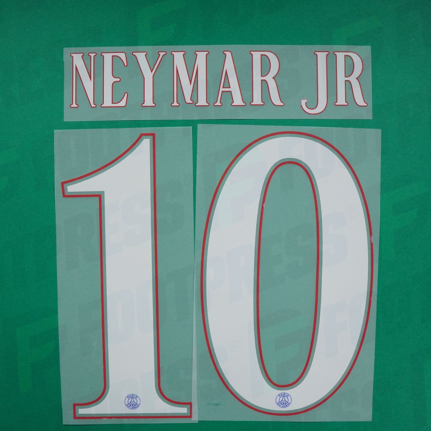 Flocage Officiel - Neymar JR, Paris Saint-Germain, 2022/2023, Home LDC, Blanc/Rouge