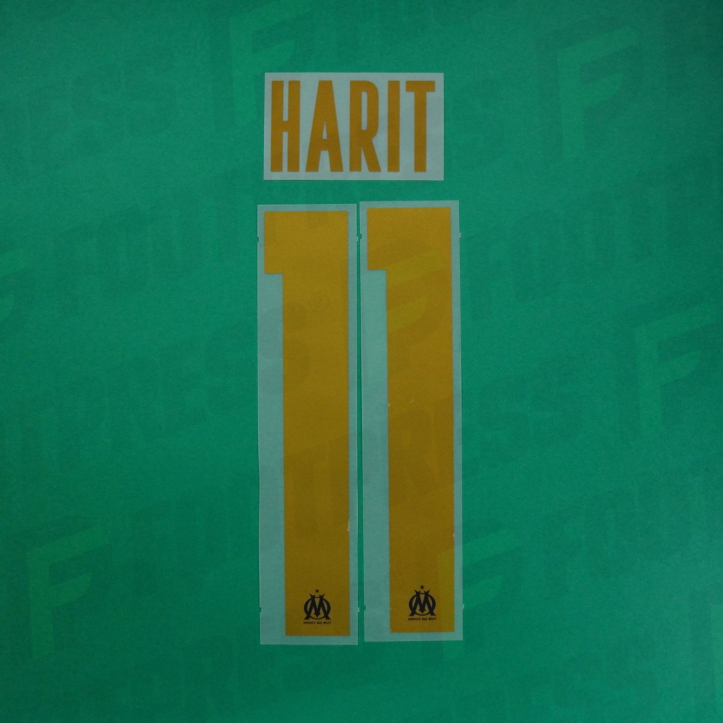 Flocage Officiel - Olympique de Marseille, Harit, 2023/2024, Home LDC, Or