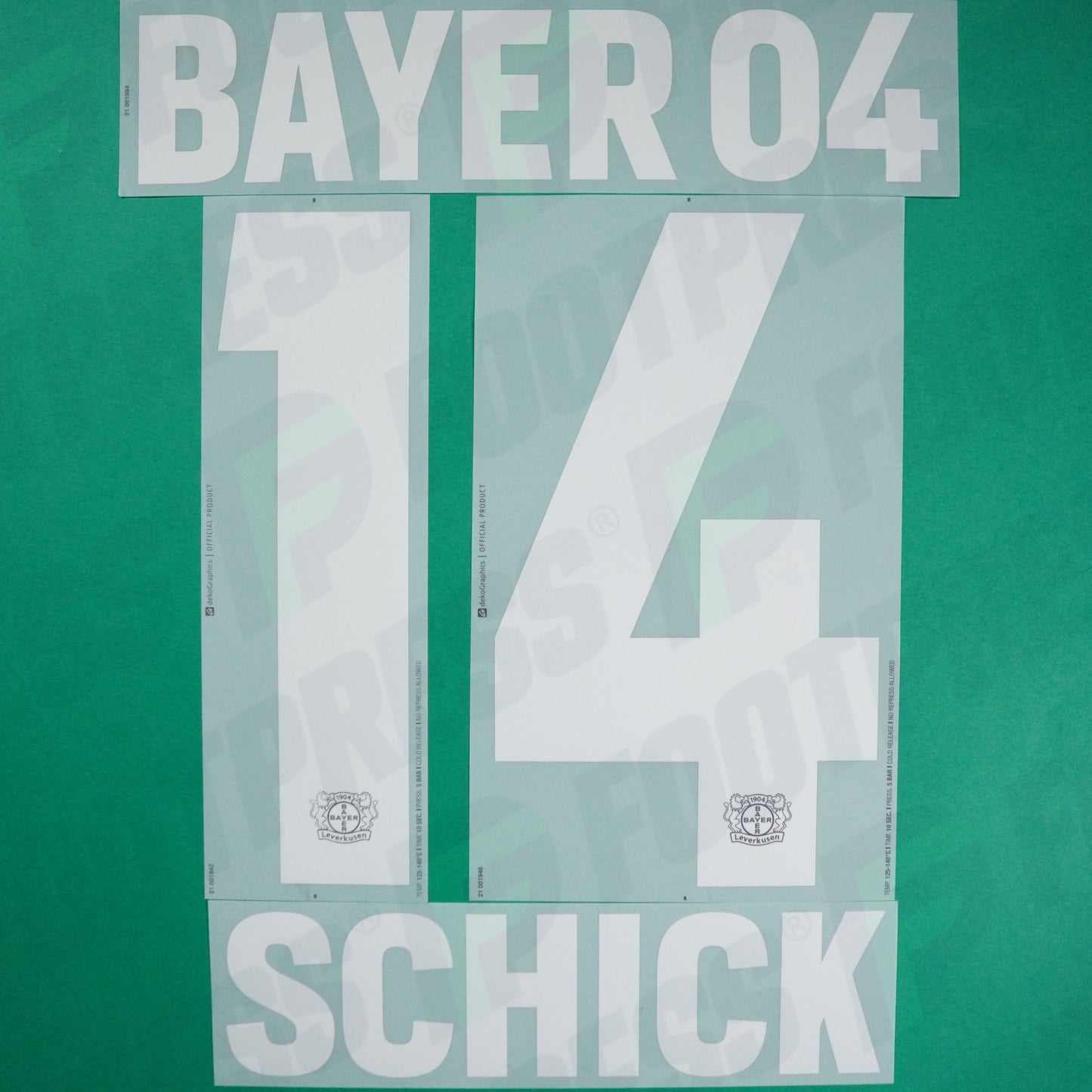 Flocage Officiel - Bayer Leverkusen, Schick, 2021/2022, Home, Blanc