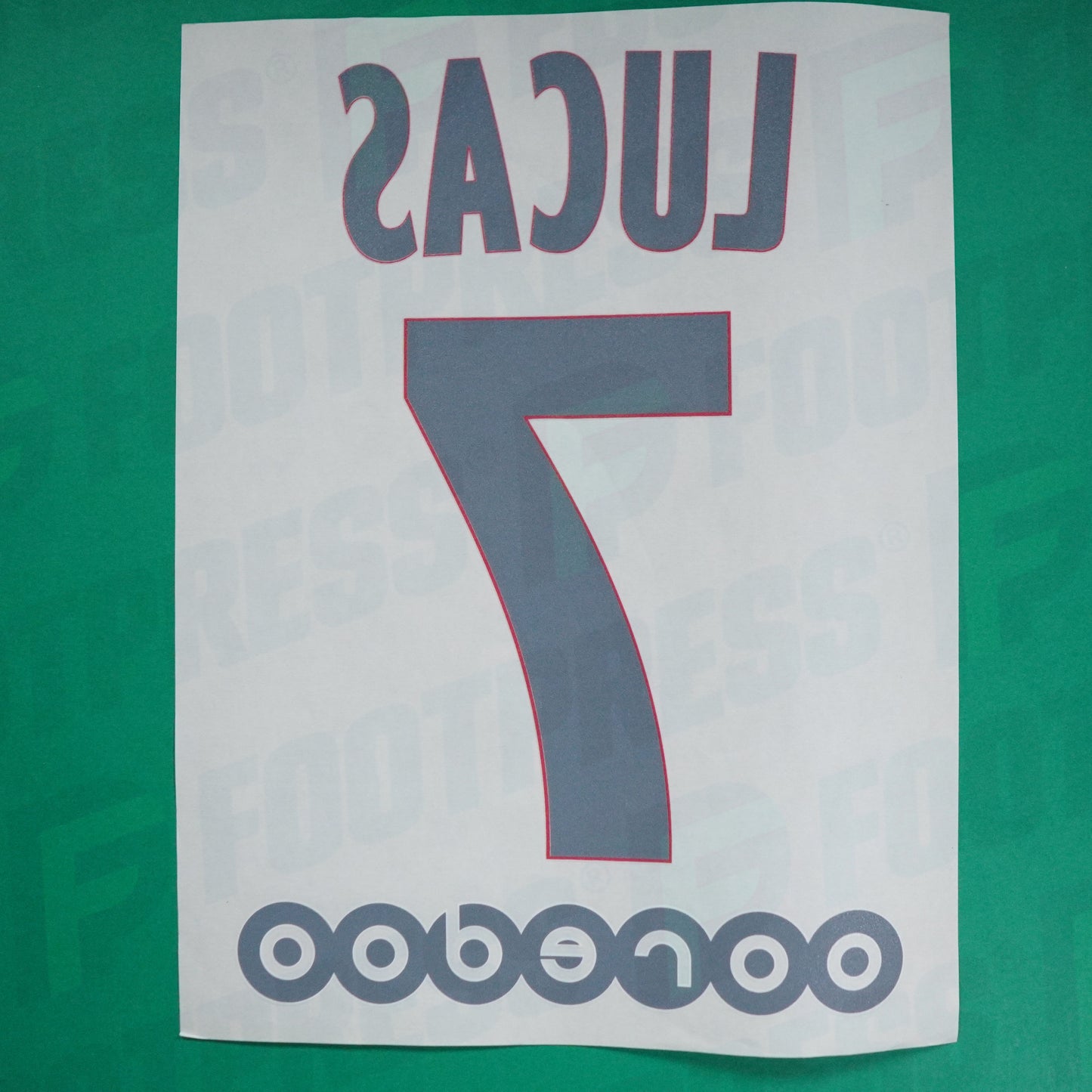 Flocage Officiel - Paris Saint-Germain, Lucas, 2015/2016, Home, Blanc/Rouge